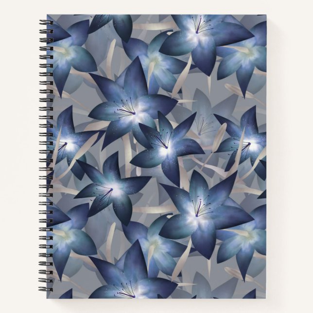 Cuaderno Lirios azules (Anverso)