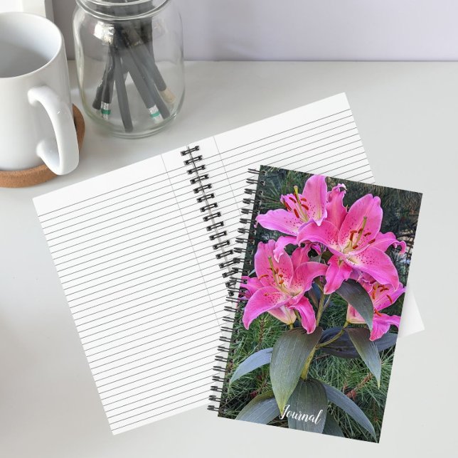 Cuaderno Lirios Orientales Rosados Floral (In Situ)