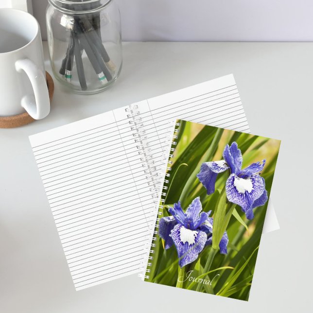 Cuaderno Lirios siberianos blancos y morados (In Situ)