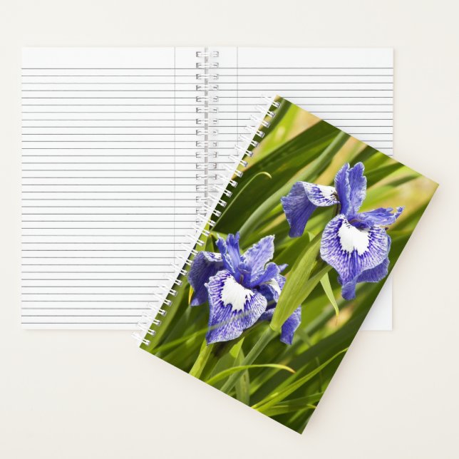 Cuaderno Lirios siberianos púrpura y blanco (Interior)