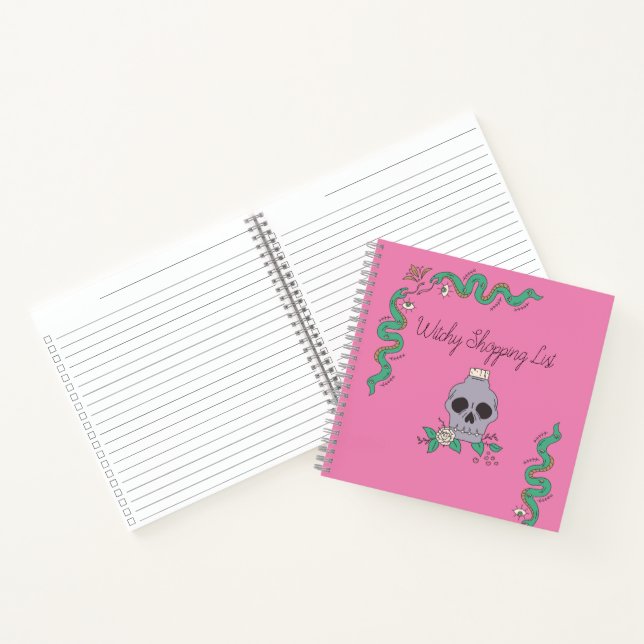 Cuaderno Lista de compras de brujería (Interior)