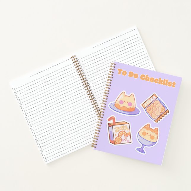 Cuaderno Lista de comprobación de Kawaii 💗 ✨ 💛 🍓 (Interior)