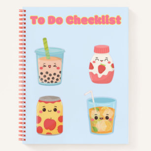 Cuaderno Lista de comprobación de Kawaii 💗 ✨ 💛 🍓