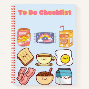 Cuaderno Lista de comprobación de Kawaii 💗 ✨ 💛 🍓