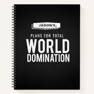 Cuaderno Lista de control de dominación mundial   Divertid