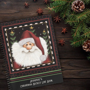 Cuaderno Lista de cubo de nombres de Navidades de barba mat