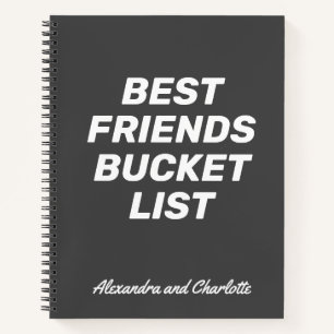Cuaderno Lista de Deseos de Mejores Amigos con Nombres Pers