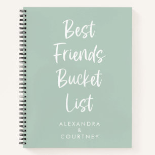 Cuaderno Lista de deseos personalizada de mejores amigos en