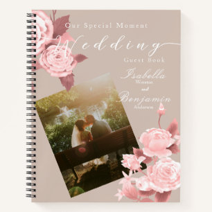 Cuaderno Lista de invitados de Moda Rosa de boda