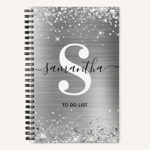 Cuaderno Lista de Monograma a Hacer de Firma de Relieve met
