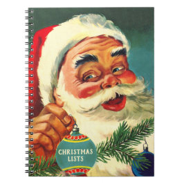 Cuaderno Lista de Navidades de Santa Riéndose a la Antigua