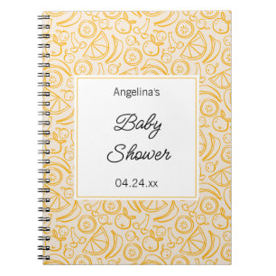 Cuaderno Lista de regalo de esquema de patrón de fruta