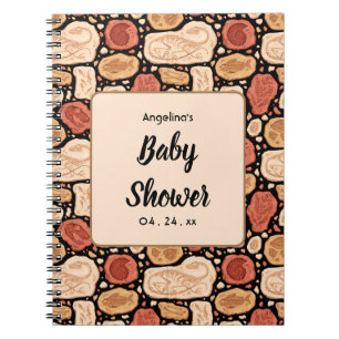 Cuaderno Lista de regalo del patrón de fósiles de dinosauri