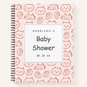 Cuaderno Lista de regalos de Baby Shower de la cara de un g
