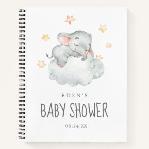 Cuaderno Lista de regalos de Little Elephant Chica Baby Sho
