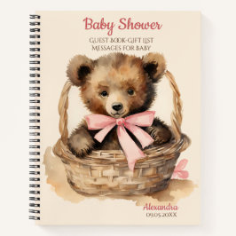 Cuaderno Lista de regalos para invitados de Baby Shower par