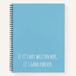 Cuaderno Lista de tareas con cita divertida Azul