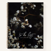 Lista de tareas florales oscuras y elegantes