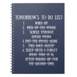 Cuaderno Lista de tareas para mañana