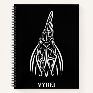 Cuaderno Lista tribal negra y blanca