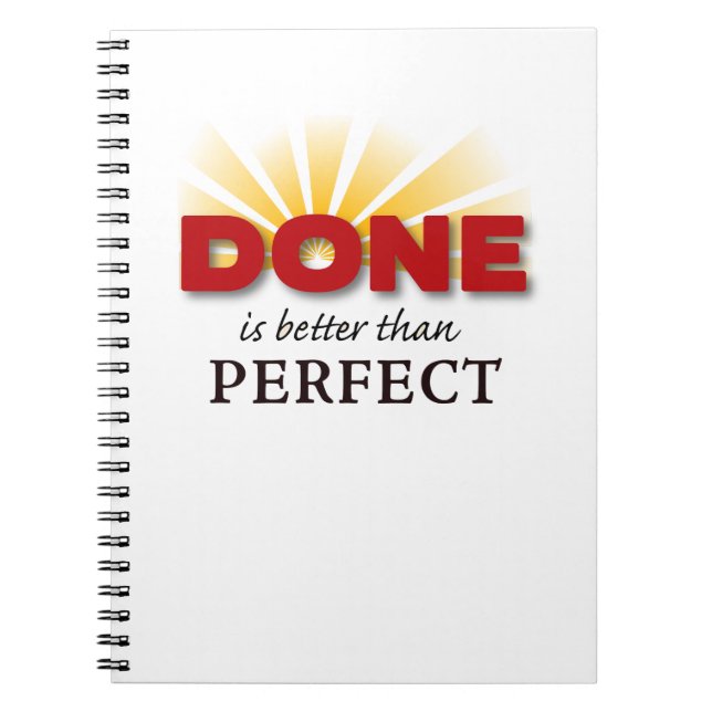 Cuaderno Listo es mejor que Perfecto (Frente)