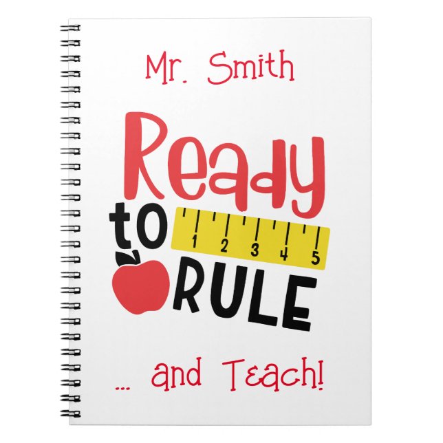 Cuaderno Listo Para Gobernar El Gobernante Y Apple (Frente)