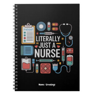 Cuaderno Literalmente, sólo un regalo de enfermería registr