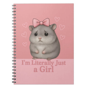 Cuaderno Literalmente Soy Solo una Chica Hamster Triste Div