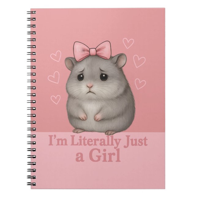 Cuaderno Literalmente Soy Solo una Chica Hamster Triste Div (Frente)