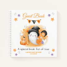 Little Boo Naranja Baby Ducha Guest Book