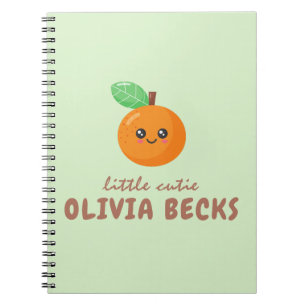 Cuaderno Little Cutie Naranja Baby Shower