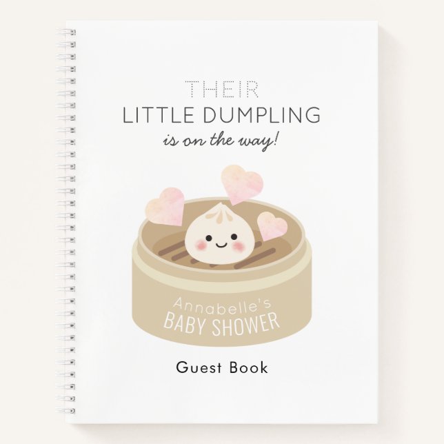 Cuaderno Little Dumpling Baby Shower Guest Book (Anverso)
