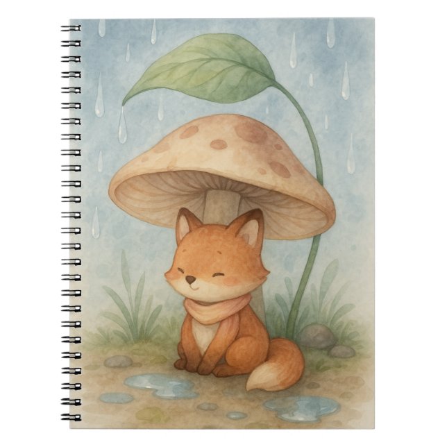 Cuaderno Little Fox en la lluvia (Frente)