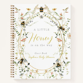 Cuaderno Little Honey Wildflower Bee Baby Shower Guest Book