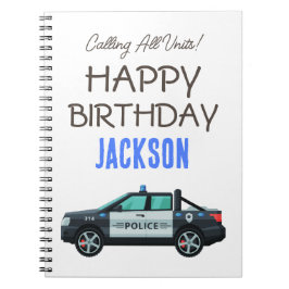 Cuaderno Little Officer Police Birthday | Personalized 