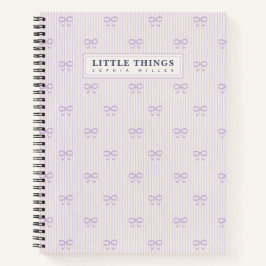 Cuaderno Little Things Personalized Coquette Bows Lilac