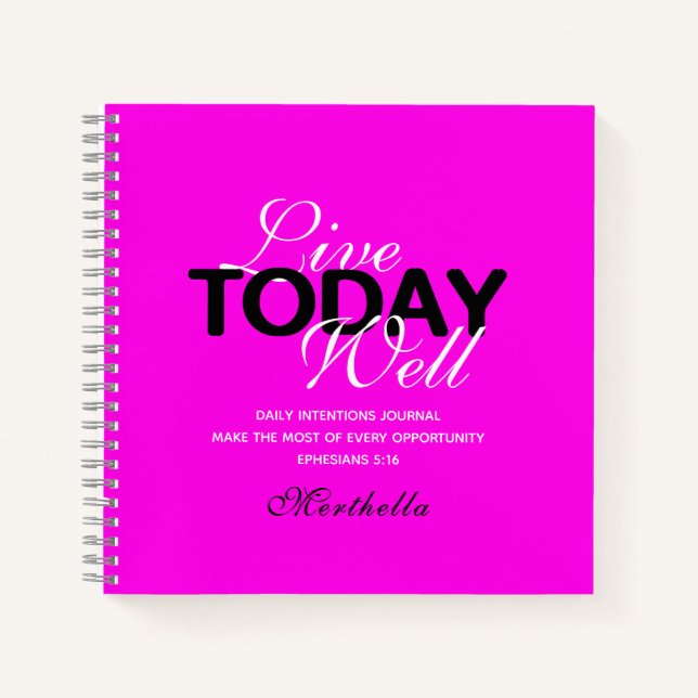 Cuaderno LIVE HOY WELL Daily Intentions Journal (Anverso)