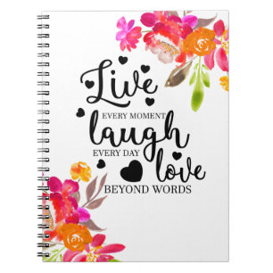 Cuaderno Live Laugh Love