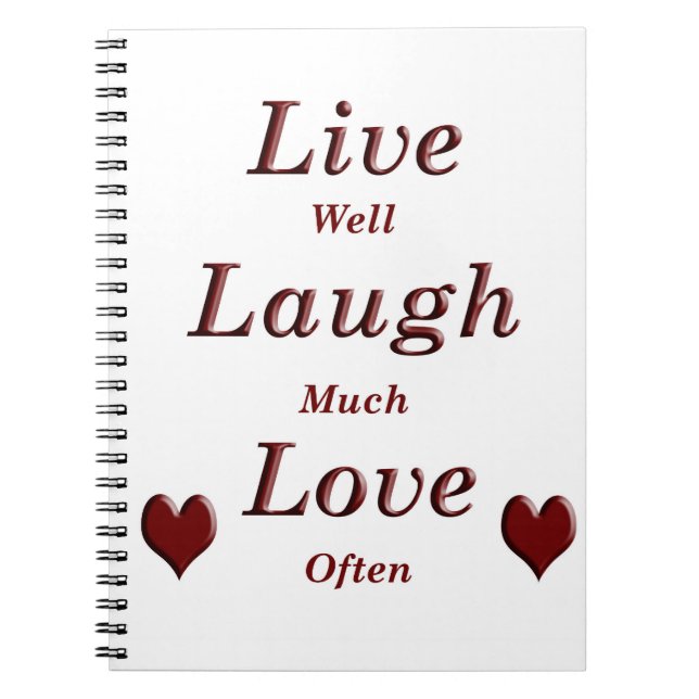 Cuaderno Live Laugh Love (Frente)