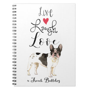 Cuaderno Live Laugh Love a French Bulldog