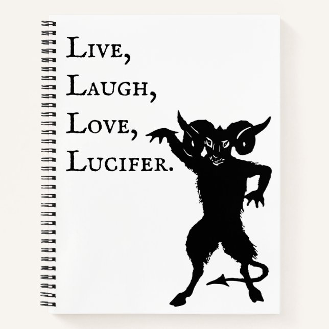 Cuaderno Live, Laugh, Love, Lucifer (Anverso)