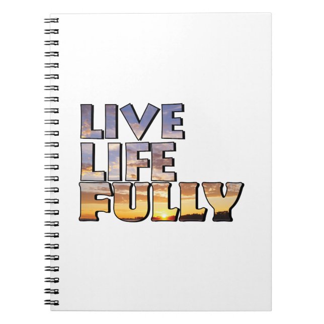 Cuaderno Live Life Fully Quote (Frente)