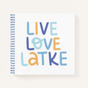 Cuaderno Live Love Latke Hanukkah Design