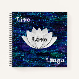 Cuaderno Live Love Laugh Lotus Flower Galaxy Notebook