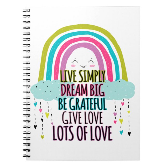 Cuaderno Live Simplam Dream Big Be Graying Give Love (Frente)