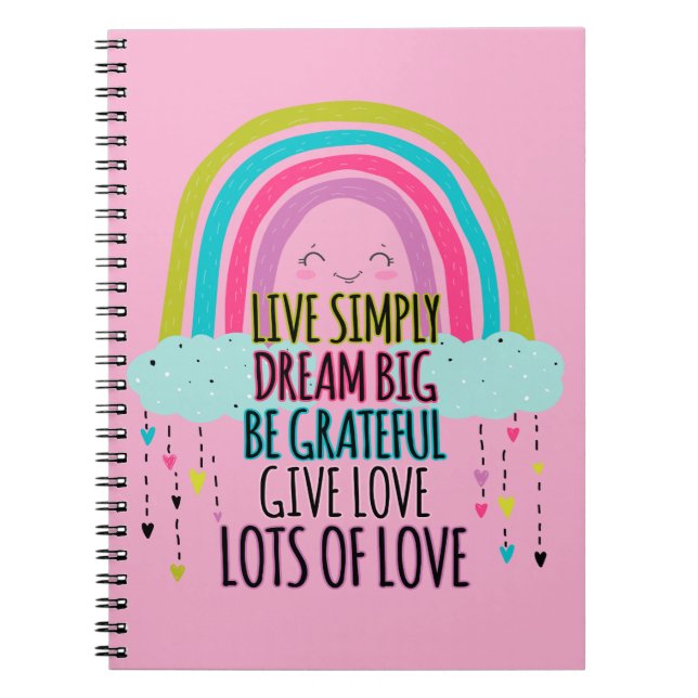 Cuaderno Live Simplam Dream Big Be Graying Give Love (Frente)