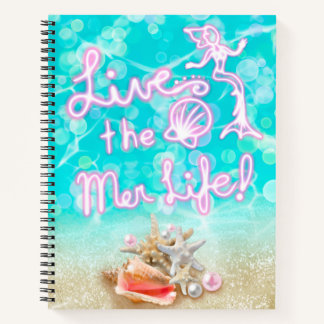 Cuaderno Live the Mer Life - Ocean Shell Beach Notebook