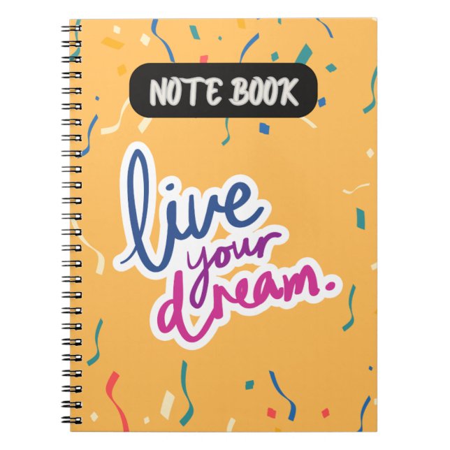 Cuaderno Live Your Dream Spiral Notebook - Inspirador (Frente)