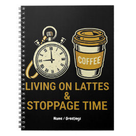 Cuaderno Living on Lattes & Stoppage Time Funny Soccer Mom