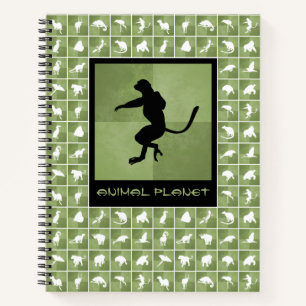 Cuaderno Living Planet sifaka lemur primate moss green
